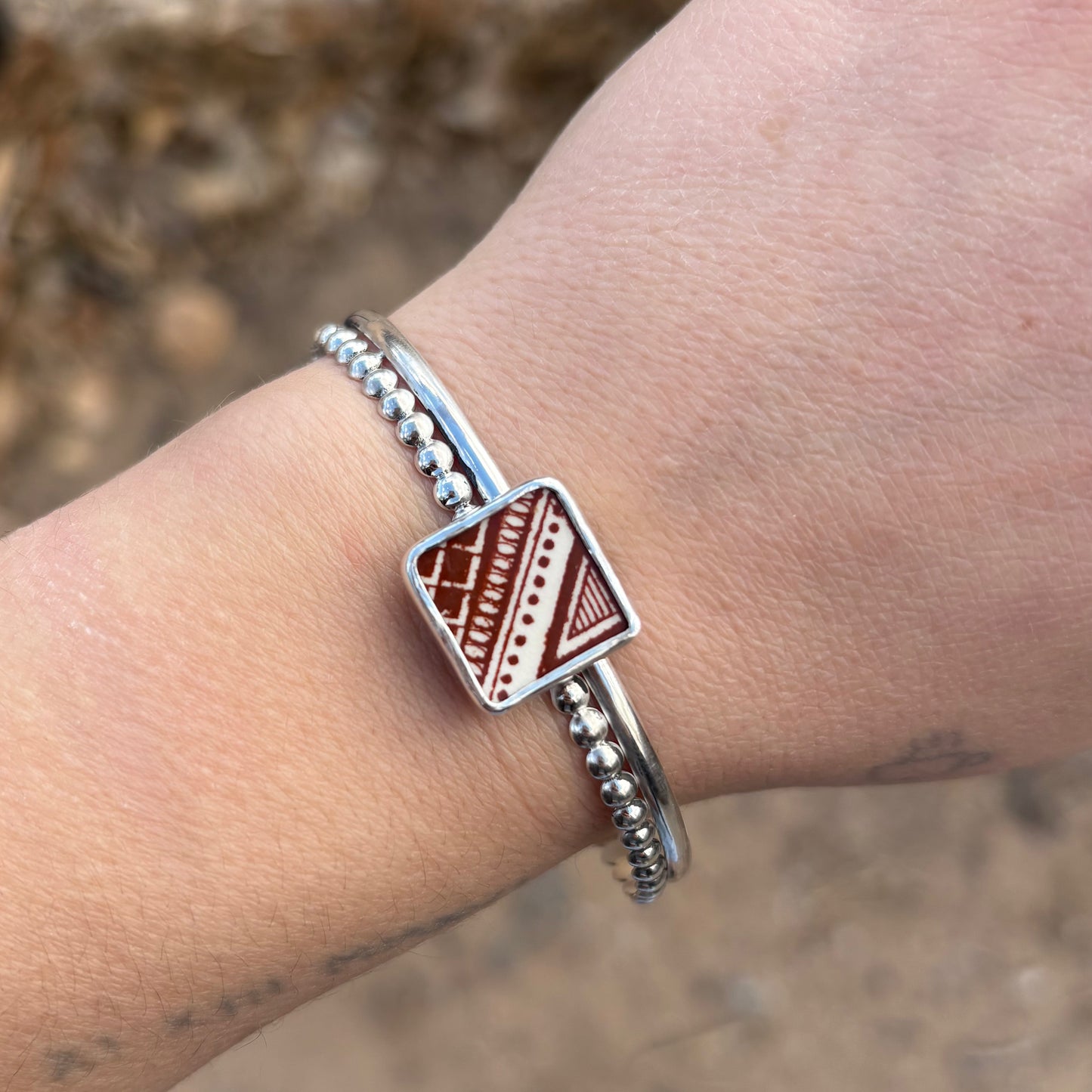 Japanese Ivory Cuff Bracelet