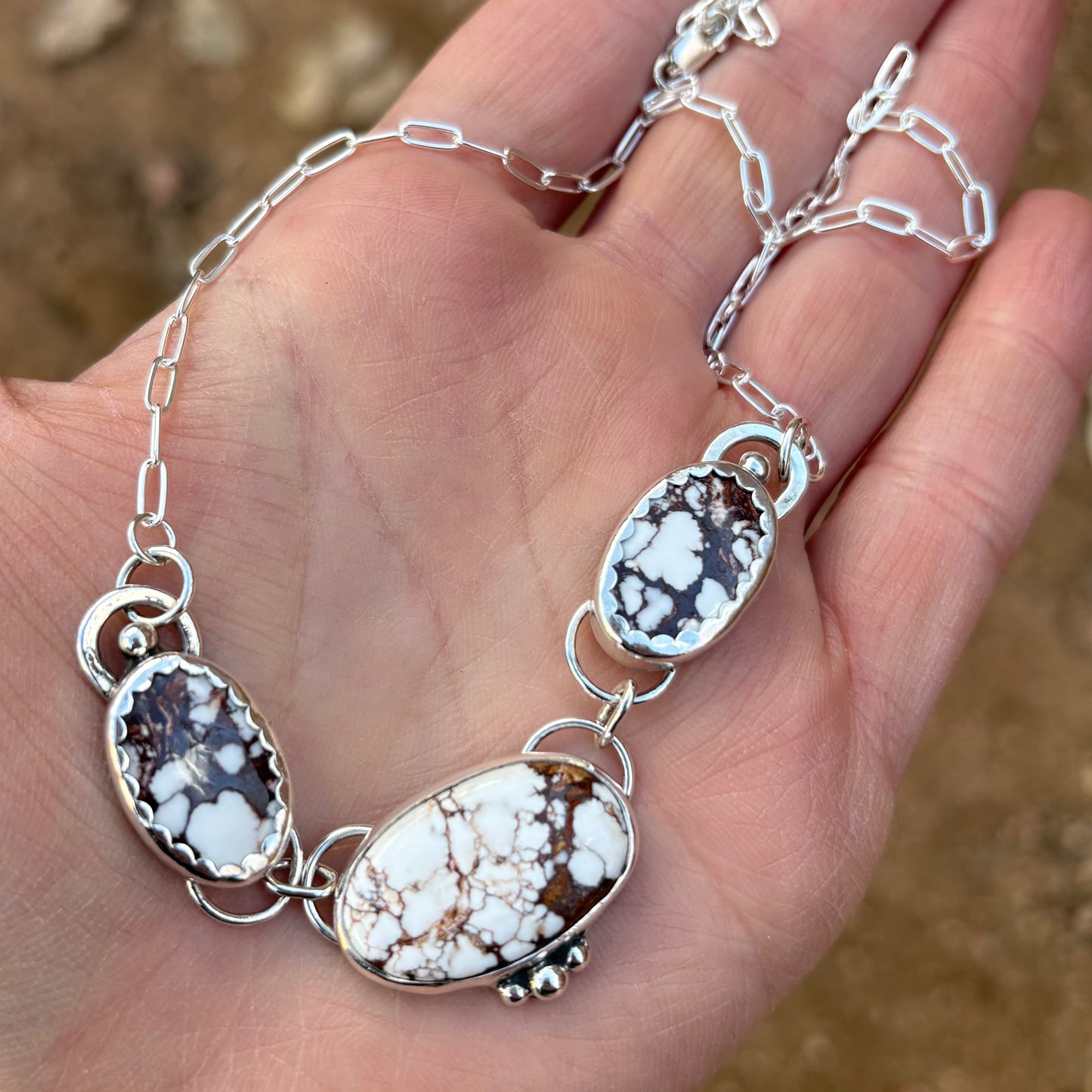 Wild Horse 3 Stone Necklace